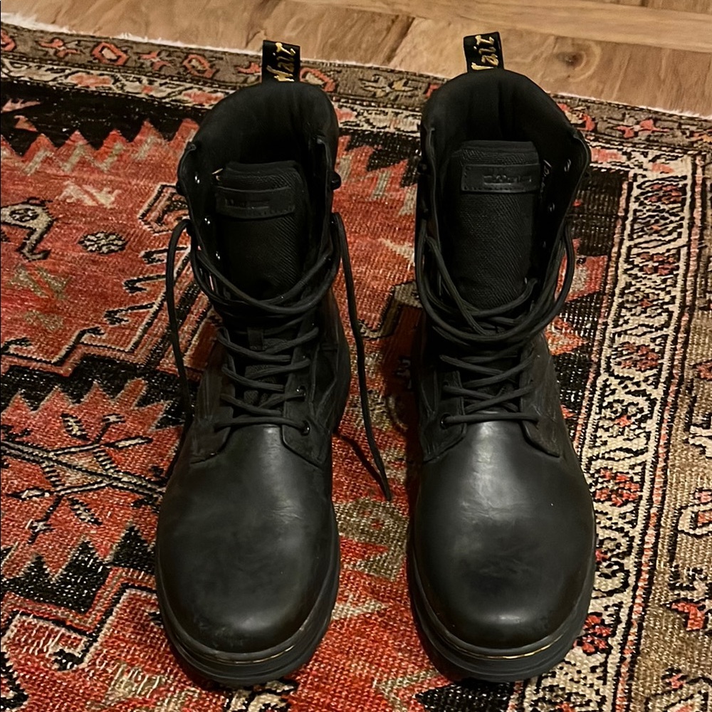 Black Leather Men's Boots